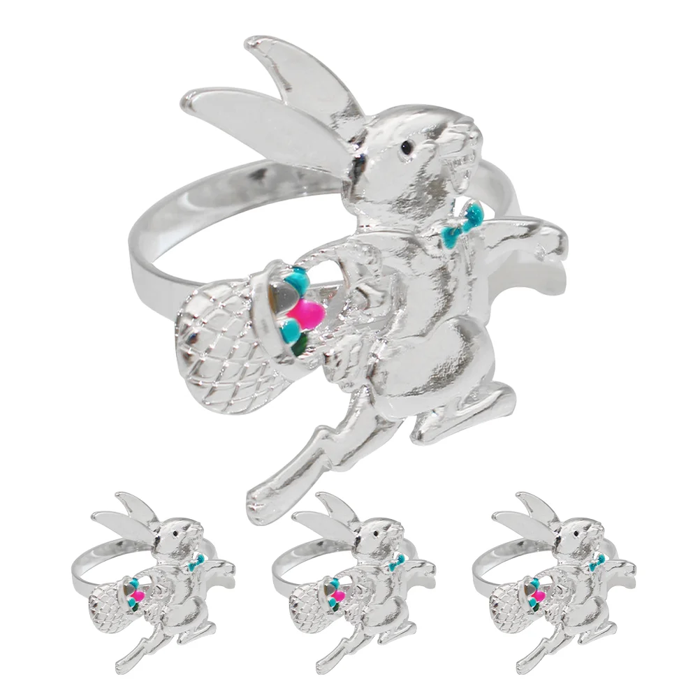4 Pcs Easter Napkin Ring Metal Rabbit Holders Hotel Table Farmhouse Rings Alloy Buckles
4 Pcs Easter Napkin Ring Metal Rabbit Holders Hotel Table Farmhouse Rings Alloy Buckles