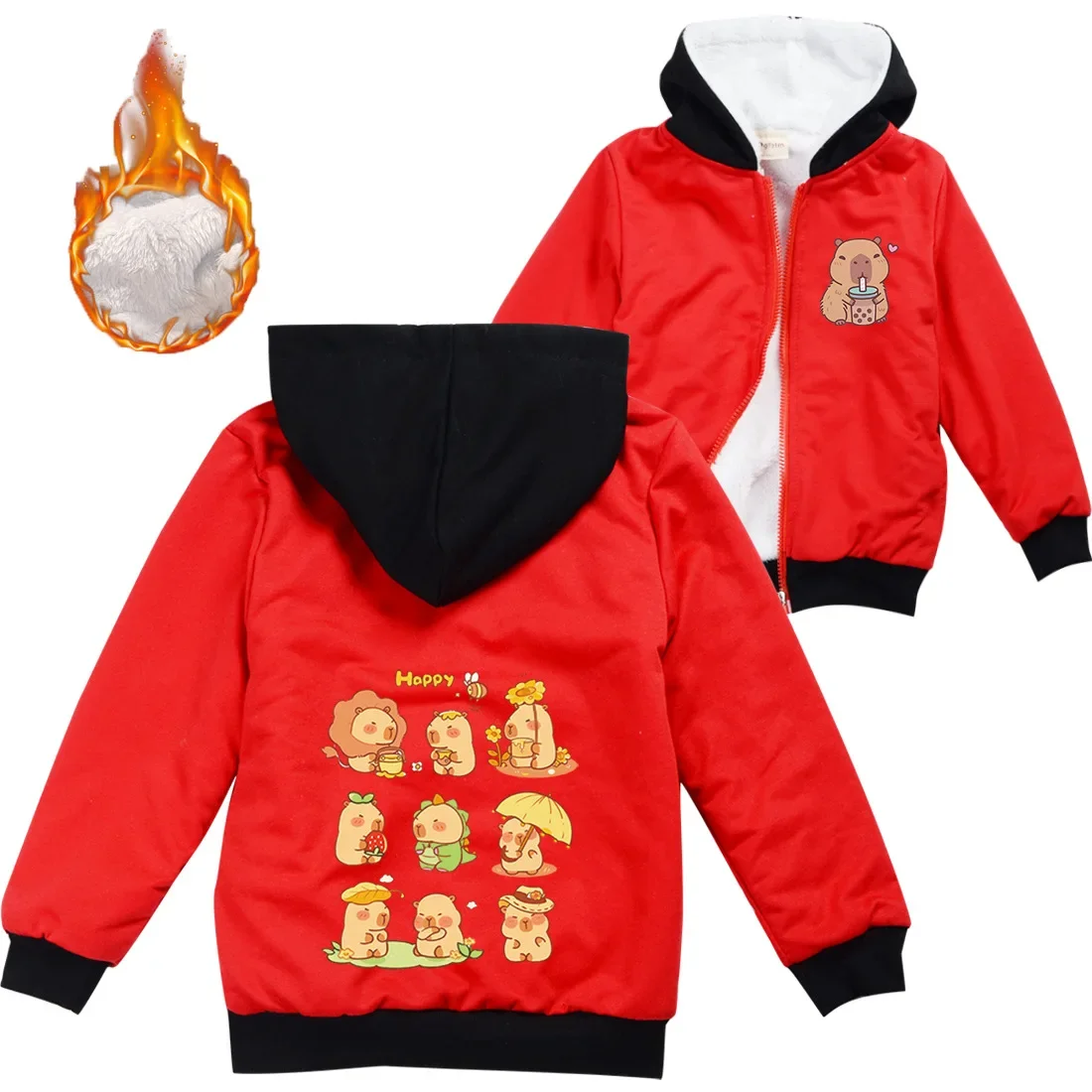 Lovely Capybara Clothes Kids Funny Capivara Coats Baby Girls Winter Warm Zipper Jackets Boys Thicken Outwear Children's Clothing
Lovely Capybara Clothes Kids Funny Capivara Coats Baby Girls Winter Warm Zipper Jackets Boys Thicken Outwear Children's Clothing