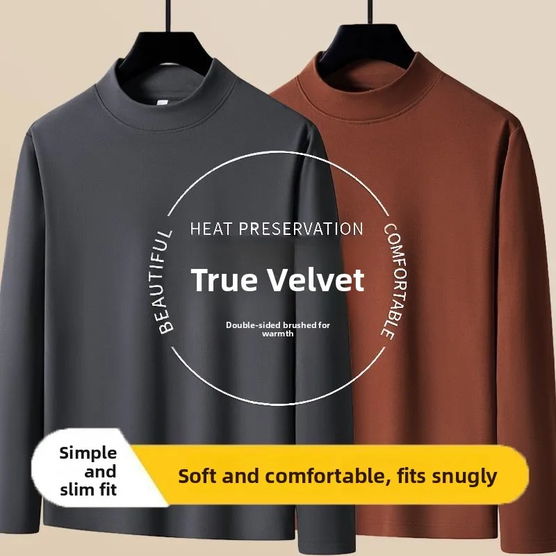 Long Sleeve Thermal Men's T-Shirt Mid-High Collar Inner Wear Casual Home Clothes Polyester Fiber Spandex Knitted Color
Long Sleeve Thermal Men's T-Shirt Mid-High Collar Inner Wear Casual Home Clothes Polyester Fiber Spandex Knitted Color