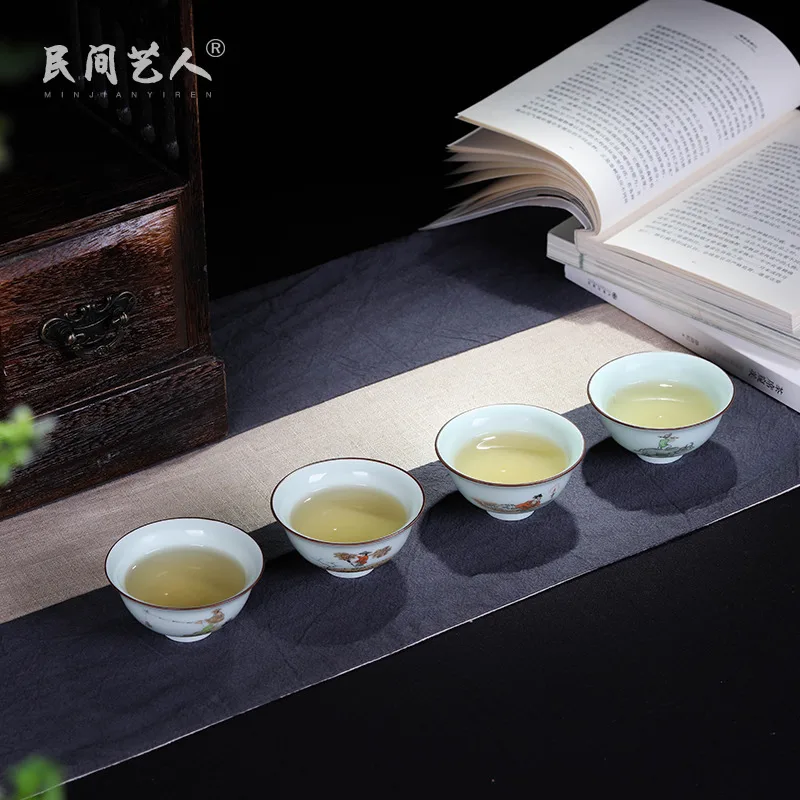 Jingdezhen Porcelain Hand Painted Tea Cup Misty Blue Kung Fu Set Personal Single Small Bowl
Jingdezhen Porcelain Hand Painted Tea Cup Misty Blue Kung Fu Set Personal Single Small Bowl