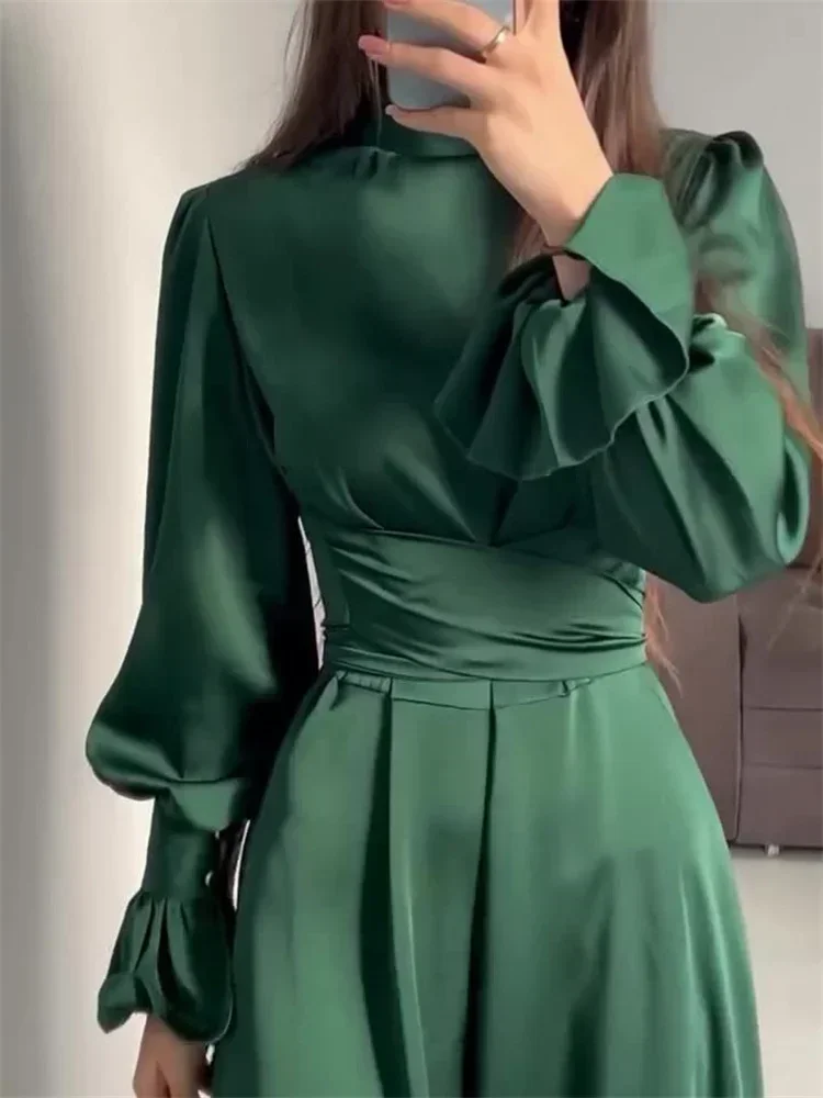 2025 New Ruffled Bandage Elegant Maxi Dress For Women Patchwork Slim Lace-Up Solid Vintage Evening Partywear Ladies Long Dress
2025 New Ruffled Bandage Elegant Maxi Dress For Women Patchwork Slim Lace-Up Solid Vintage Evening Partywear Ladies Long Dress