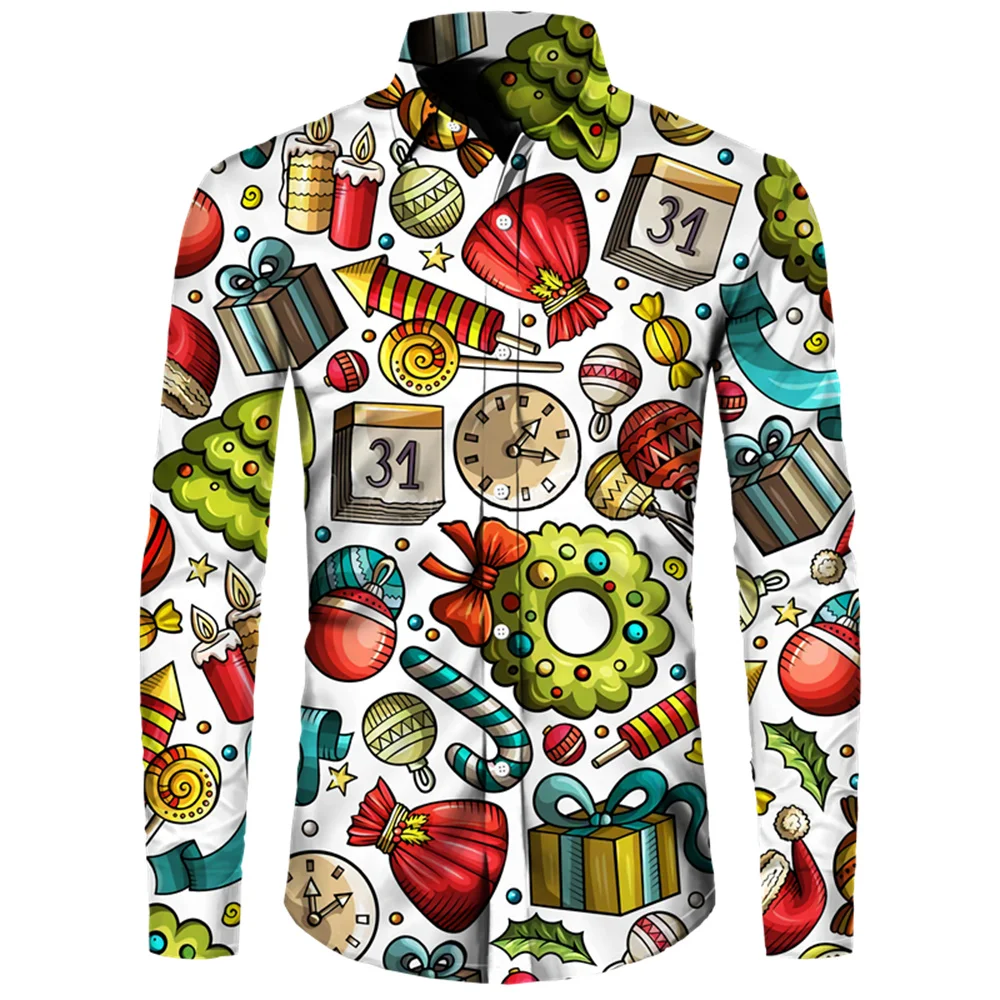 2025New Christmas Manufacturer Men's Shirt 3D Printed Street Party Men's Top Printed Casual Fashion Men's Long Sleeved Shirt
2025New Christmas Manufacturer Men's Shirt 3D Printed Street Party Men's Top Printed Casual Fashion Men's Long Sleeved Shirt