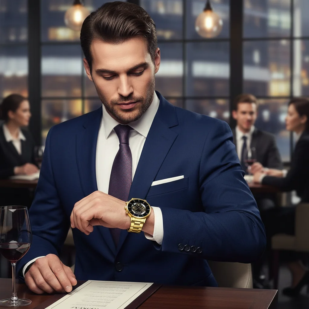 Men's Large Dial Watch With Calendar Stainless Steel Case for Business Meeting Dating
Men's Large Dial Watch With Calendar Stainless Steel Case for Business Meeting Dating