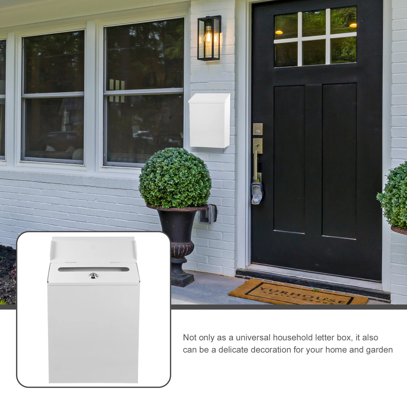 Retro Mailbox Home Outdoor Decor Metal Wall Mount Iron Locking Suggestion Box Letter Box Garden Decoration Durable Sturdy Long 
Retro Mailbox Home Outdoor Decor Metal Wall Mount Iron Locking Suggestion Box Letter Box Garden Decoration Durable Sturdy Long