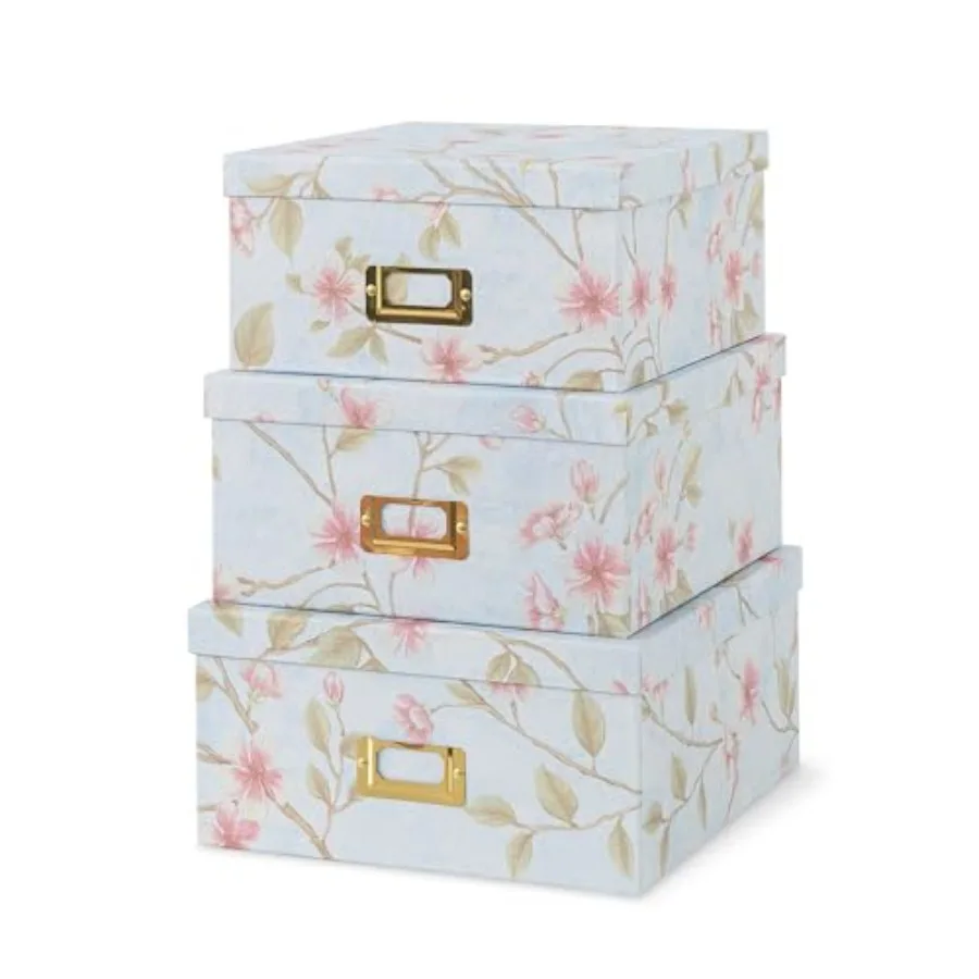 Decorative Cardboard Storage Boxes - Set of 3 Square Stacking Boxes with Lids and Gold Label Holders Nesting Photo Storage for
Decorative Cardboard Storage Boxes - Set of 3 Square Stacking Boxes with Lids and Gold Label Holders Nesting Photo Storage for