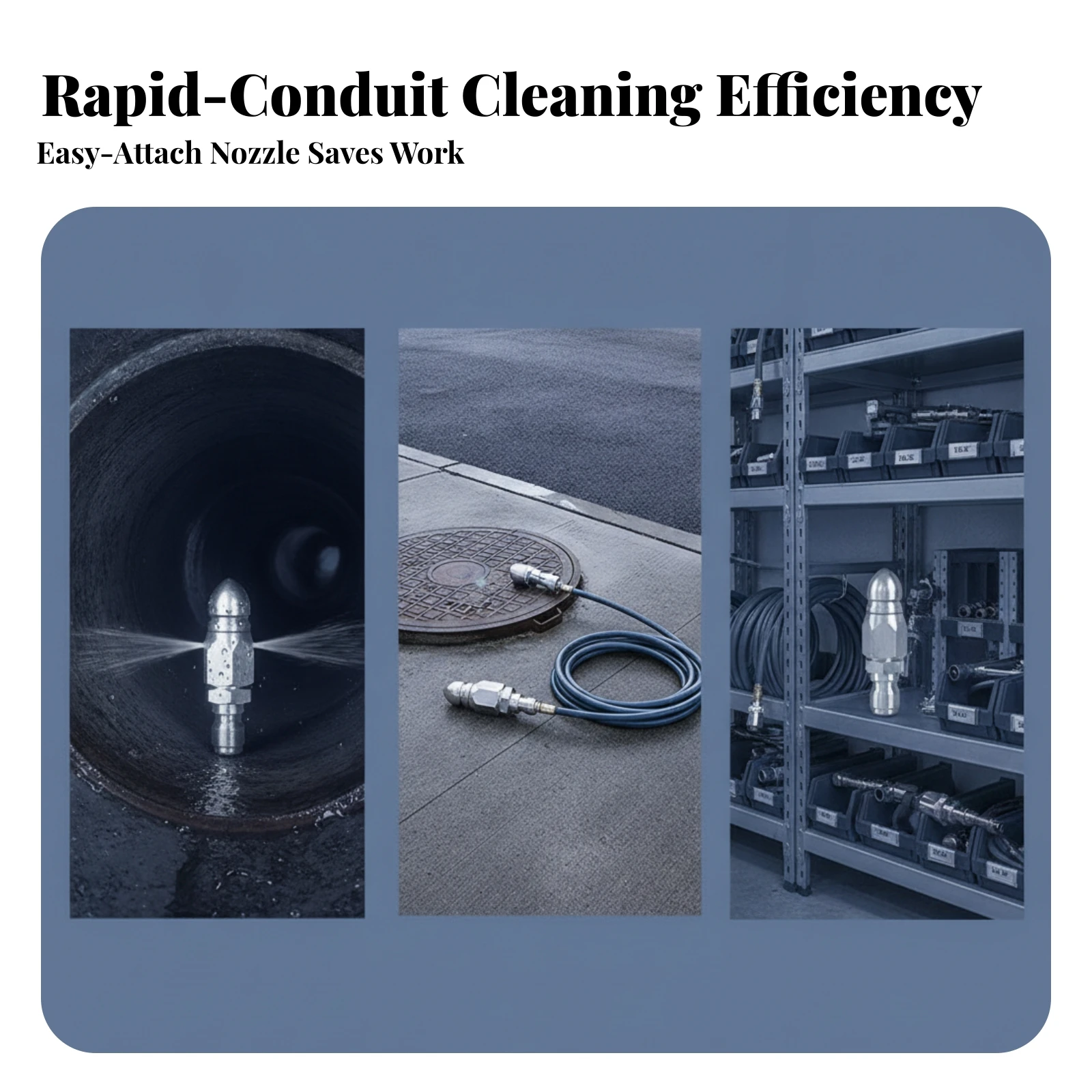 Pressure Washer Sewer Nozzle Polished Shiny Sewer Jetter Nozzle Hexagonal Body Silver
Pressure Washer Sewer Nozzle Polished Shiny Sewer Jetter Nozzle Hexagonal Body Silver