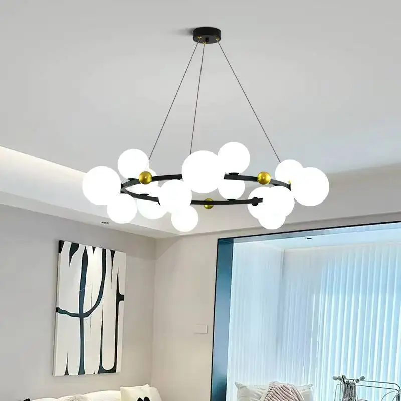 Creative Glass Balls Bedroom Foyer Living Room Restaurant Hanging Lamps Modern Rings LED Pendant Lights Home Decoration Fixtures
Creative Glass Balls Bedroom Foyer Living Room Restaurant Hanging Lamps Modern Rings LED Pendant Lights Home Decoration Fixtures