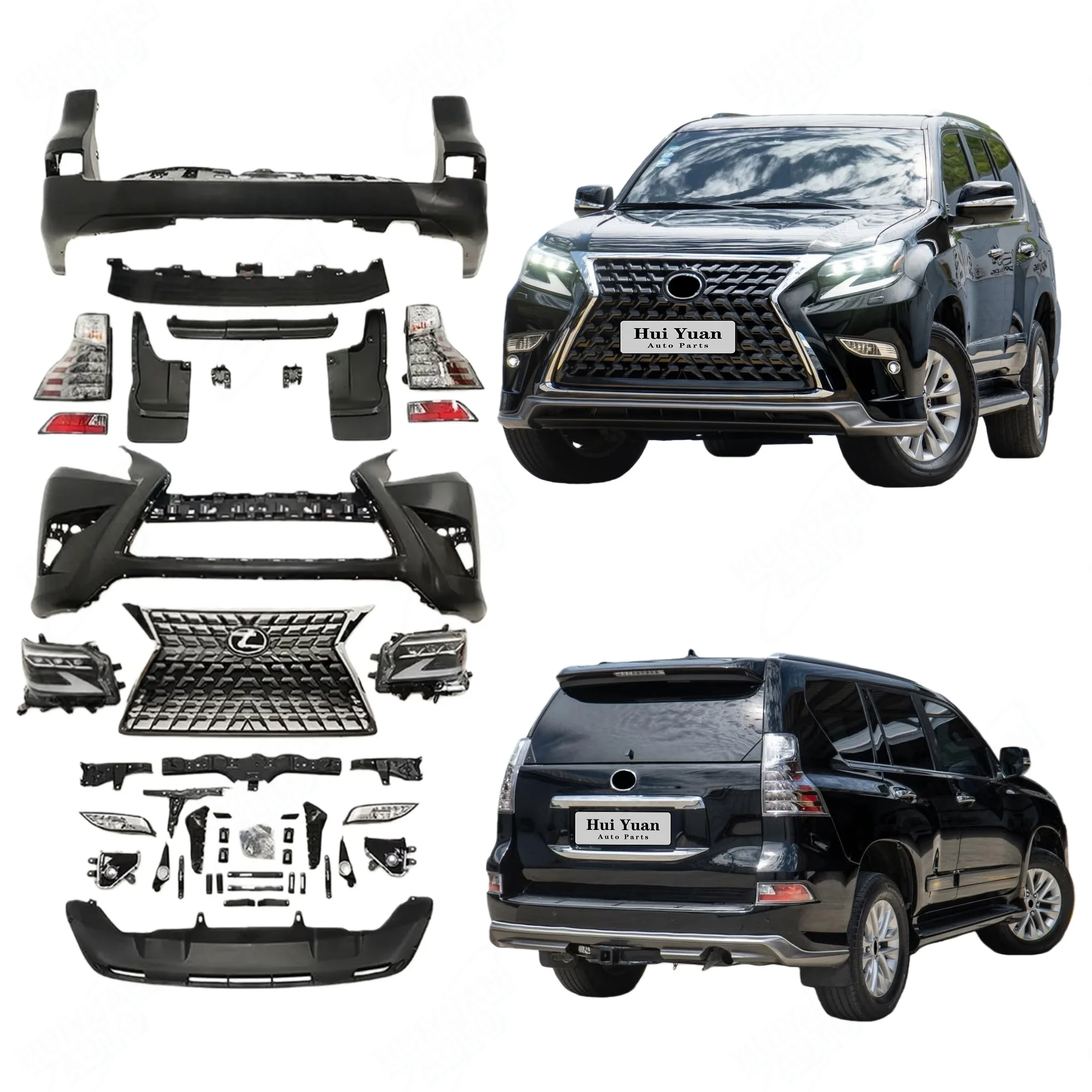 Direct Fitment Automotive Body Kit for GX460 2010-2019 Upgrade to 2021 Model with Headlight Grille Bumper
Direct Fitment Automotive Body Kit for GX460 2010-2019 Upgrade to 2021 Model with Headlight Grille Bumper