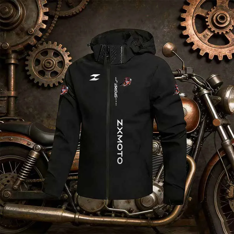 ZXMOTO LOGO Men's Motorcycle Windproof and Rainproof Jacket, with detachable hood, perfect for cool and stylish men to wear
ZXMOTO LOGO Men's Motorcycle Windproof and Rainproof Jacket, with detachable hood, perfect for cool and stylish men to wear