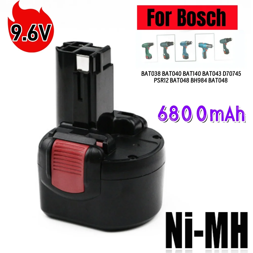 9.6V for Bosch 6.8Ah NI-MH Replacement Battery PSR 960 BAT048 BAT100 BAT119 BH984 BPT1041 23609 32609 PSR960 GSR 9 6V E-2 GSR
9.6V for Bosch 6.8Ah NI-MH Replacement Battery PSR 960 BAT048 BAT100 BAT119 BH984 BPT1041 23609 32609 PSR960 GSR 9 6V E-2 GSR
