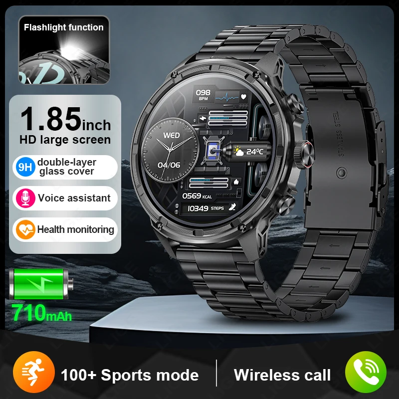 LIGE 1.85" HD Screen LED flashlight 710mAh Large Capacity Battery Sports Fitness Tracker Bluetooth Call Outdoor Men's Smartwatch
LIGE 1.85" HD Screen LED flashlight 710mAh Large Capacity Battery Sports Fitness Tracker Bluetooth Call Outdoor Men's Smartwatch