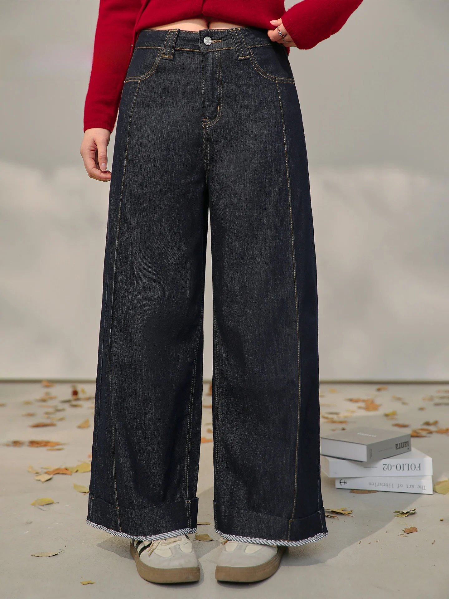 plus Size Women's Deep Blue Straight Leg Wide Leg Jeans Casual High Waist Denim Pants Spring Faion plus Size Versatile Slim...
plus Size Women's Deep Blue Straight Leg Wide Leg Jeans Casual High Waist Denim Pants Spring Faion plus Size Versatile Slim...