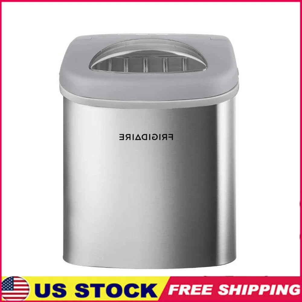 26lbs Ice Maker Bullet Shaped Ice Electric Countertop Machine 6-13min Rapid Production 1.2L Water Tank Ice Scoop Indicator
26lbs Ice Maker Bullet Shaped Ice Electric Countertop Machine 6-13min Rapid Production 1.2L Water Tank Ice Scoop Indicator