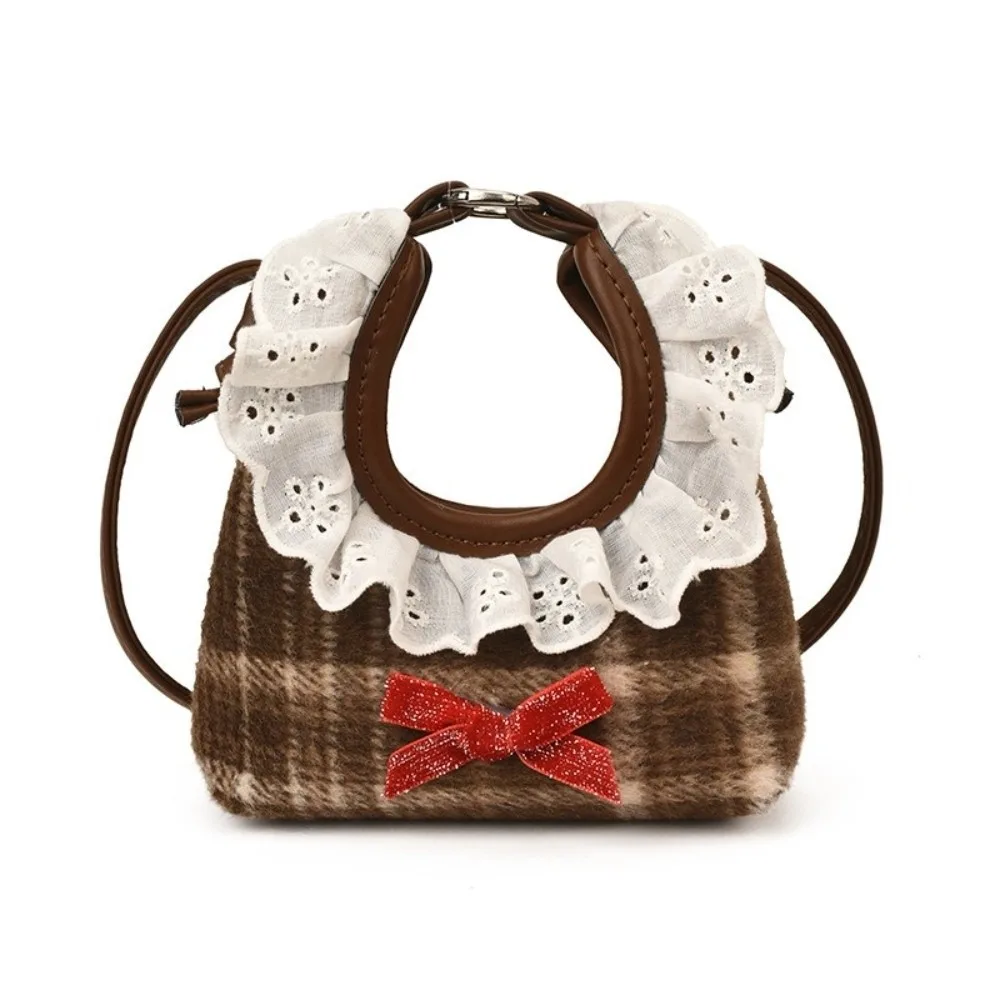 Creative Lace Plaid Crossbody Bag Mini Shoulder Pouch Furry Handbag Lightweight Purse Bow Shoulder Bag Women
Creative Lace Plaid Crossbody Bag Mini Shoulder Pouch Furry Handbag Lightweight Purse Bow Shoulder Bag Women