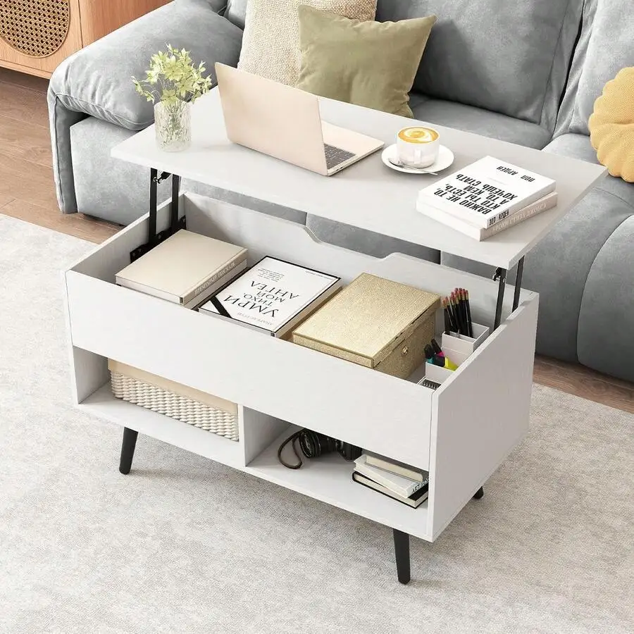 Lift Top Coffee Table, Modern Cocktail Table W/Hidden Compartment & 2 Open Shelves, Flip Top Center Table, Wooden Pull Up
Lift Top Coffee Table, Modern Cocktail Table W/Hidden Compartment & 2 Open Shelves, Flip Top Center Table, Wooden Pull Up
