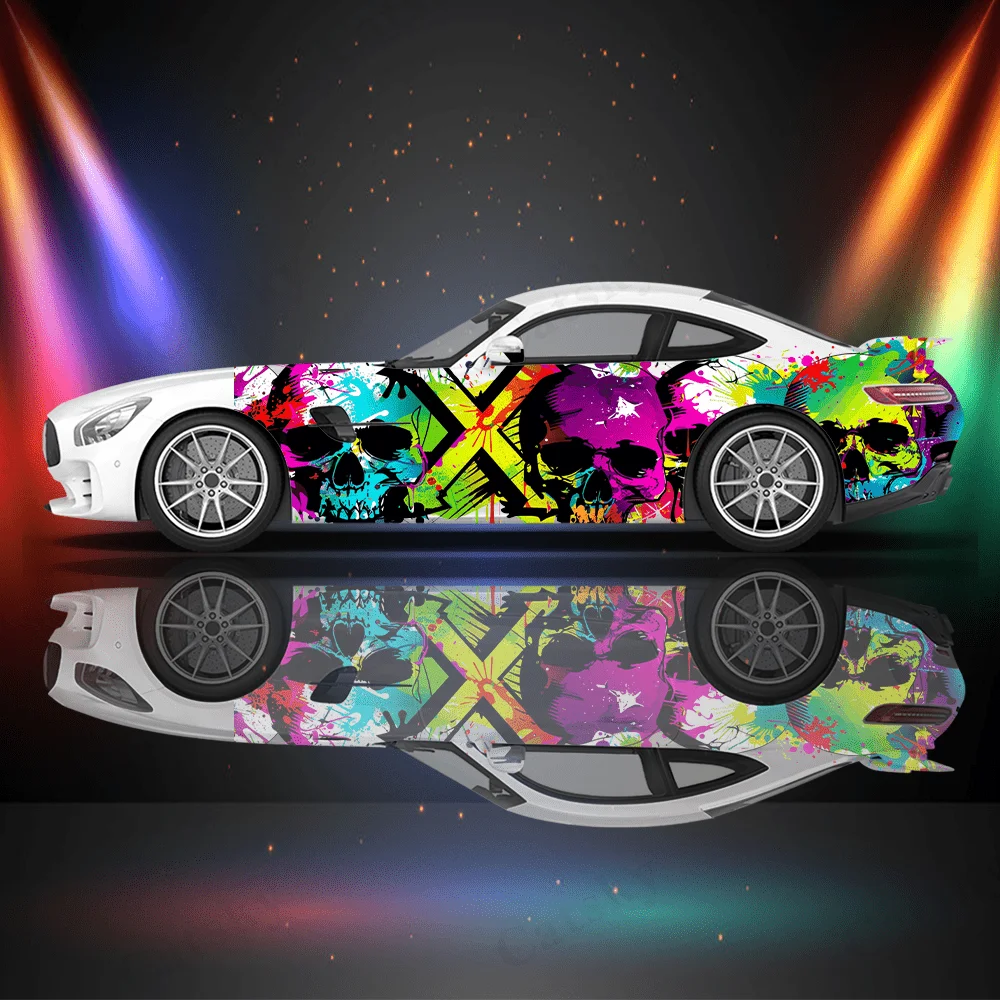X symbol color skull splash Car Vinyl Wraps Decal Self-adhesive PVC Sticker Suitable for Trucks SUV Decoration Auto Accessories
X symbol color skull splash Car Vinyl Wraps Decal Self-adhesive PVC Sticker Suitable for Trucks SUV Decoration Auto Accessories