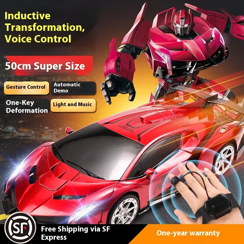 Voice Control Gesture Sensing Transformable Remote Control Car Robot Electric Racing Car Toy for Boys Children
Voice Control Gesture Sensing Transformable Remote Control Car Robot Electric Racing Car Toy for Boys Children