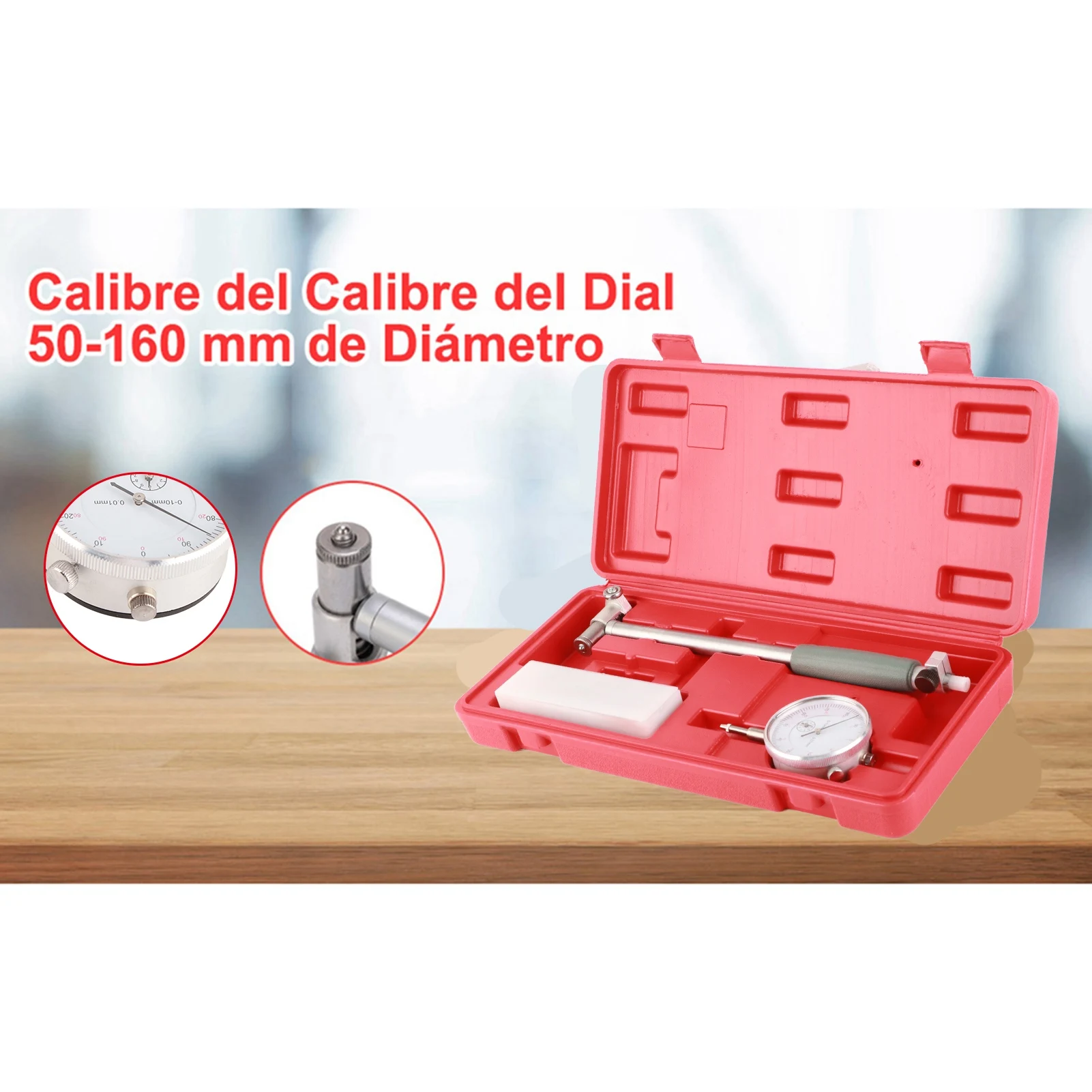 Bore Gauge 50‑160MM Diameter Indicator Measuring Engine Cylinder Tool Kit Bore Gauge Inside diameter Scale Measuring Tool