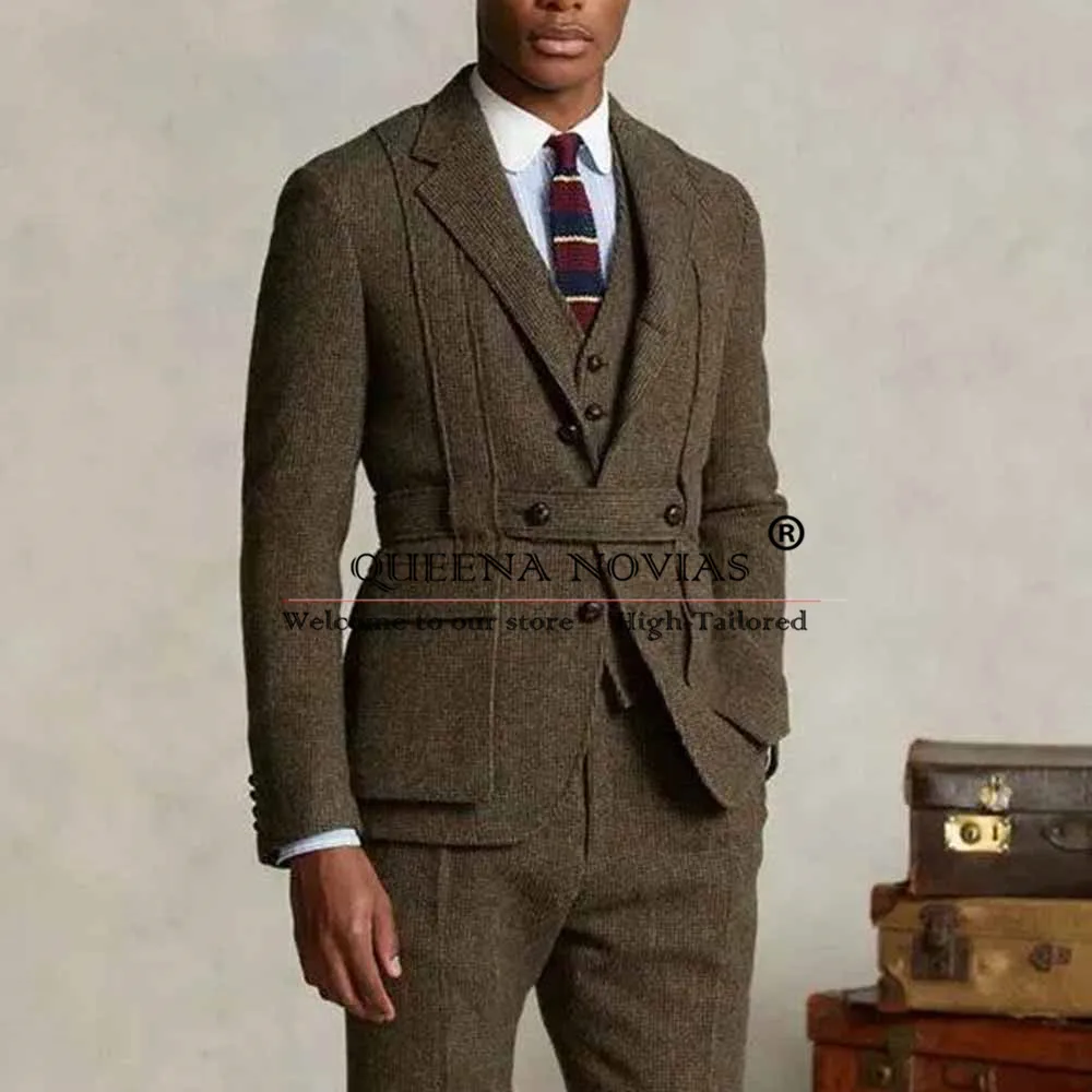 Classic Man Business Suits Customized Designer Jacket Pants 2 Pieces Smart Casual Groom Wedding Party Tuxedos trajes para hombre
Classic Man Business Suits Customized Designer Jacket Pants 2 Pieces Smart Casual Groom Wedding Party Tuxedos trajes para hombre