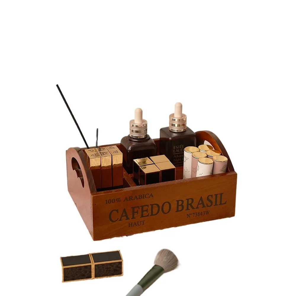 *Vintage wooden hand-held six compartment storage box, desktop cosmetics and miscellaneous items sorting box
*Vintage wooden hand-held six compartment storage box, desktop cosmetics and miscellaneous items sorting box