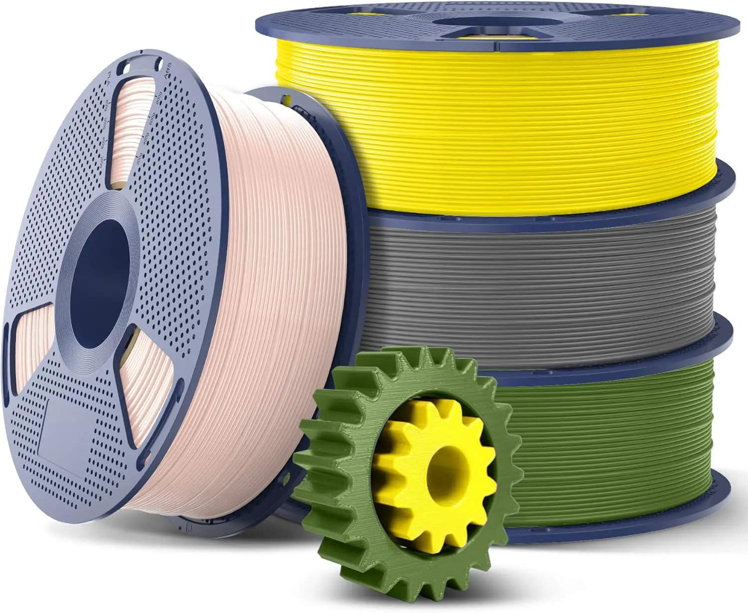 High Speed ABS Filament 1.75mm, 350mm/s Rapid Printing, Heat Resistant, Tough, 4KG Combo Pack (Grey+Beige+Yellow+Olive Green)
High Speed ABS Filament 1.75mm, 350mm/s Rapid Printing, Heat Resistant, Tough, 4KG Combo Pack (Grey+Beige+Yellow+Olive Green)