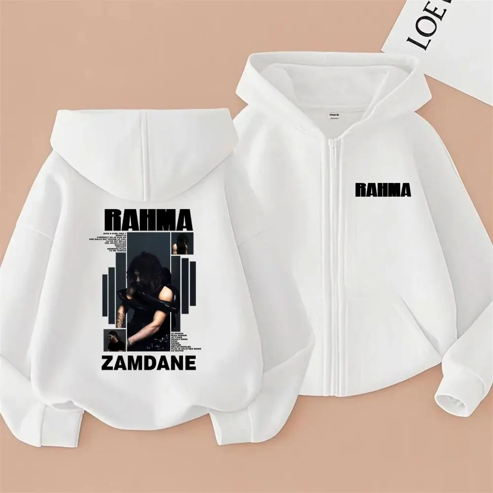 Rapper Zamdane RAHMA Album Zipper Hoodie Male Vintage Oversized Zip Up Hoodies Men Women Hip Hop Fashion Pop Music Streetwear
Rapper Zamdane RAHMA Album Zipper Hoodie Male Vintage Oversized Zip Up Hoodies Men Women Hip Hop Fashion Pop Music Streetwear