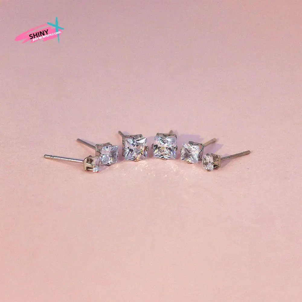 Gift Trendy Simple Elegant Shiny Small Zircon Earrings Korean Style Earrings Women Jewelry Square Stud Earrings
Gift Trendy Simple Elegant Shiny Small Zircon Earrings Korean Style Earrings Women Jewelry Square Stud Earrings