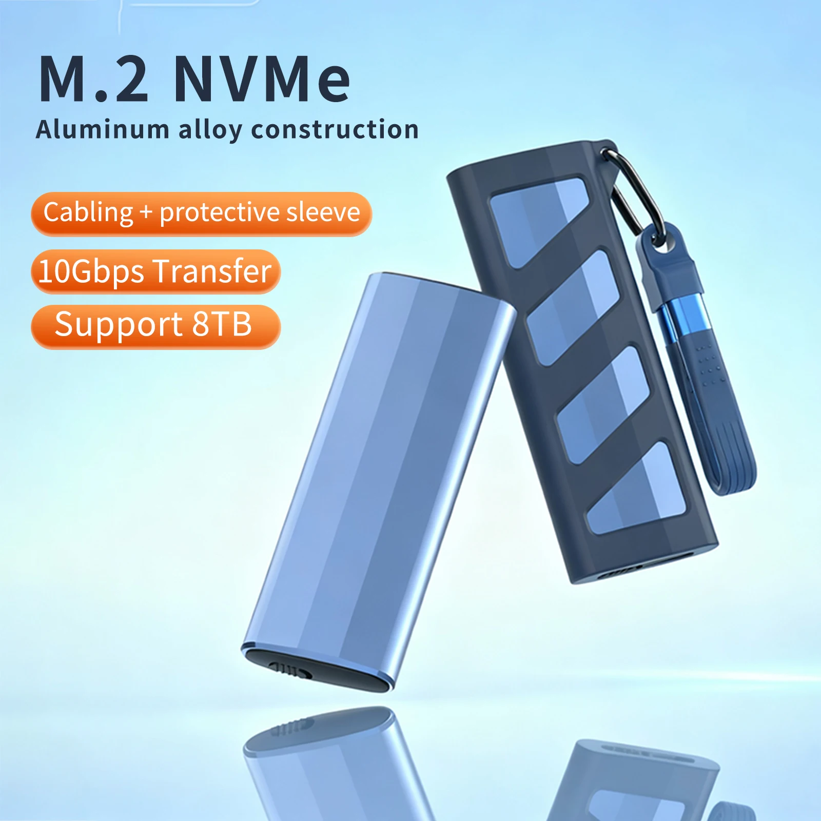 GODO M.2 NVMe SSD Enclosure Adapter 10Gbps 3.1 Gen 2 USBC to NVMe PCIe External Protable HD Box Tool Free Aluminum Case
GODO M.2 NVMe SSD Enclosure Adapter 10Gbps 3.1 Gen 2 USBC to NVMe PCIe External Protable HD Box Tool Free Aluminum Case