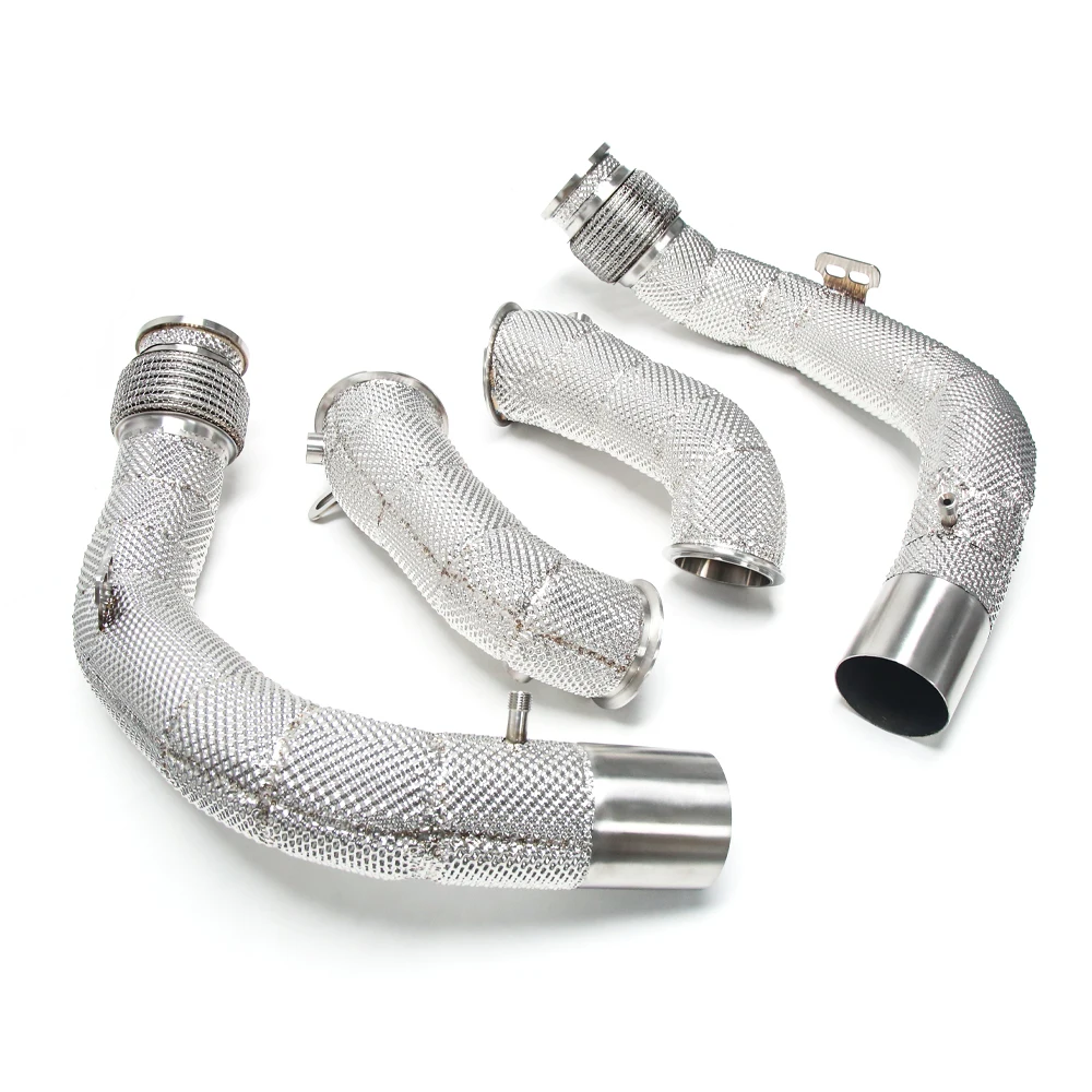 For 2018+ BMW M5 F90 M8 F91 F92 F93 S63 4.4TT Ich Competition Models Racing Downpipe Exhaust With Heat Shield
For 2018+ BMW M5 F90 M8 F91 F92 F93 S63 4.4TT Ich Competition Models Racing Downpipe Exhaust With Heat Shield