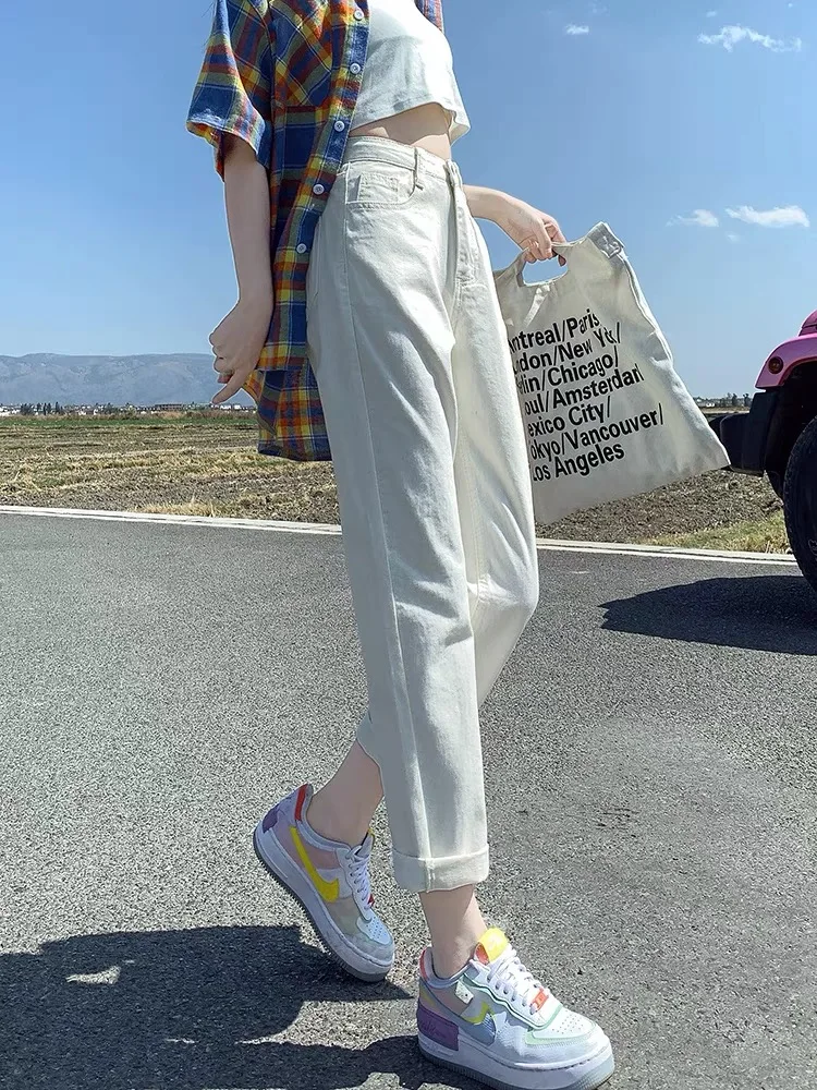 Свободные прямые джинсы-харлан для женщин, светло-голубые, тонкие, летние, модные, студенческие, в стиле «папа-брюки», с высокой талией, корейский стиль, для повседневной носки
Свободные прямые джинсы-харлан для женщин, светло-голубые, тонкие, летние, модные, студенческие, в стиле «папа-брюки», с высокой талией, корейский стиль, для повседневной носки