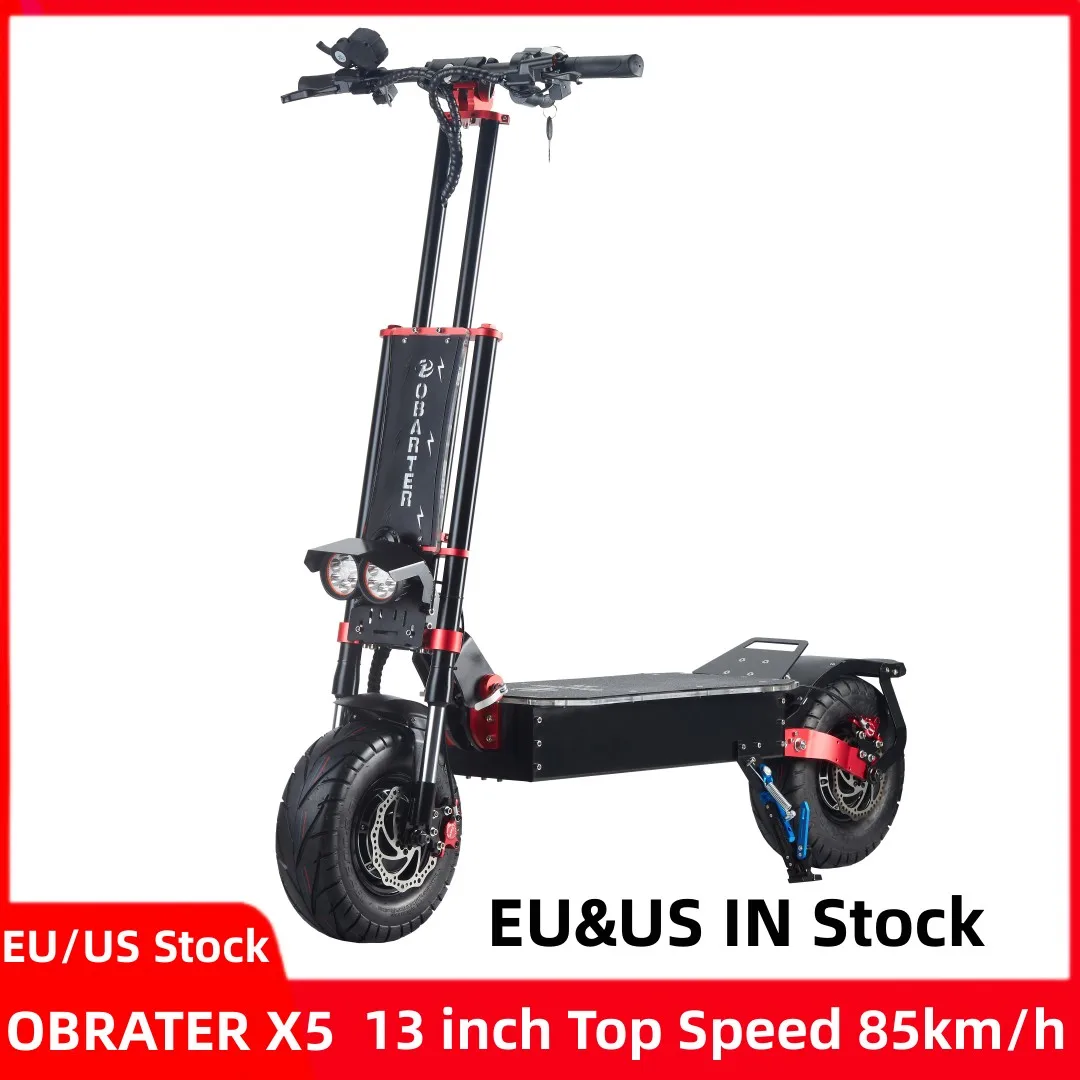 EU/USA Stock OBARTER X5 13inch 60V 30Ah Dual Motor 2*2800W Top Speed 85km/h Powerful Adults Obarter X5 Electric Scooter
EU/USA Stock OBARTER X5 13inch 60V 30Ah Dual Motor 2*2800W Top Speed 85km/h Powerful Adults Obarter X5 Electric Scooter