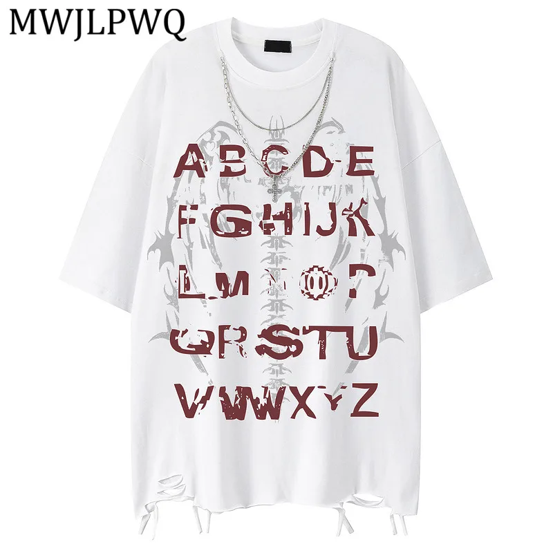 MWJLPWQ Street Style Letter Print Short-Sleeve T-Shirt For Men Hole Deisgn Casual Summer Trendy Couple's Casual Tops Ins 15395
MWJLPWQ Street Style Letter Print Short-Sleeve T-Shirt For Men Hole Deisgn Casual Summer Trendy Couple's Casual Tops Ins 15395