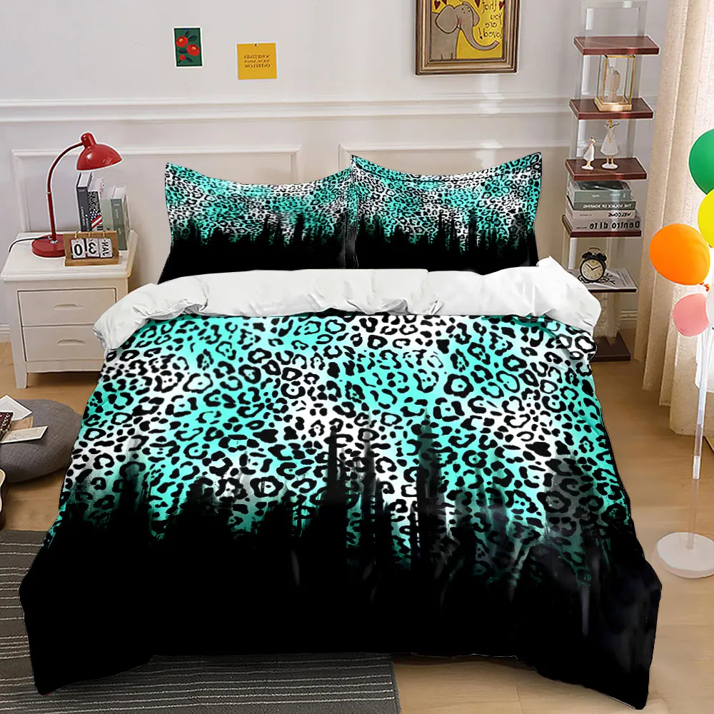 Leopard print with black silhouette Bedding Set for Kids Luxury Gift 3pcs Digital Print Comforter Set Soft Comfortable
Leopard print with black silhouette Bedding Set for Kids Luxury Gift 3pcs Digital Print Comforter Set Soft Comfortable