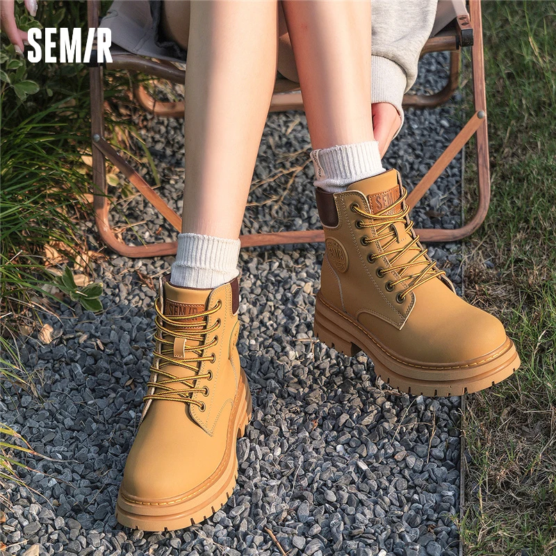 Semir Ankle Boots Women 2024 New Spring and Autumn Styles Thick-Soled Height-Increasing Short Boots Women's Big Yellow Boots
Semir Ankle Boots Women 2024 New Spring and Autumn Styles Thick-Soled Height-Increasing Short Boots Women's Big Yellow Boots