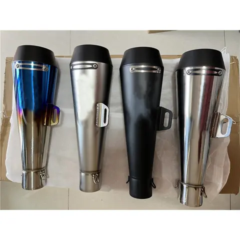 Slip on 51MM Motorcycle Exhaust Pipe Escape GP Moto Pot Muffler For Scooter Motocross Dirt Bike Moto 300cc 600cc 1000cc