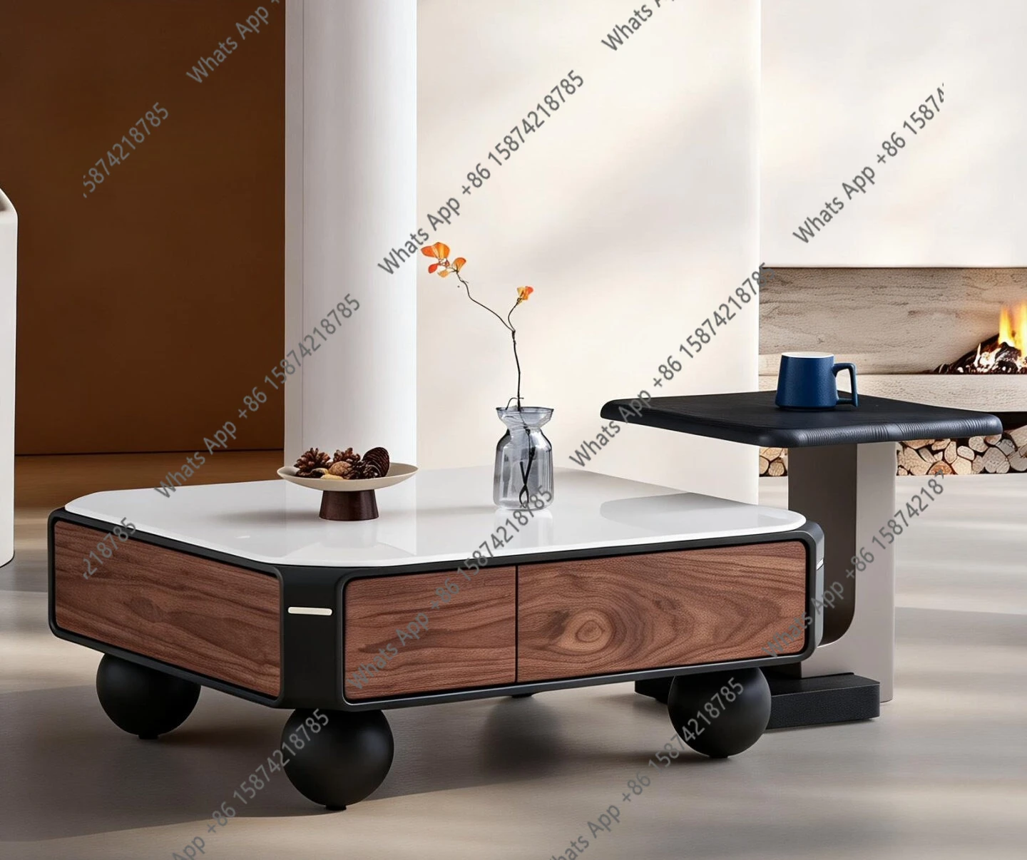 Simple medieval coffee table microcrystalline stone high and low size square coffee table designer living room furniture
Simple medieval coffee table microcrystalline stone high and low size square coffee table designer living room furniture