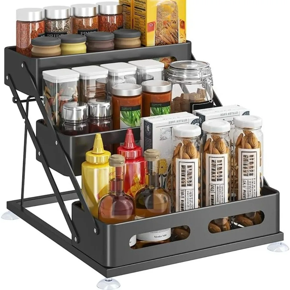 Adjustable 3-Tier Spice Rack Organizer– Two Height Options, Large Capacity Seasoning Organizer Shelf, Spice Holder
Adjustable 3-Tier Spice Rack Organizer– Two Height Options, Large Capacity Seasoning Organizer Shelf, Spice Holder