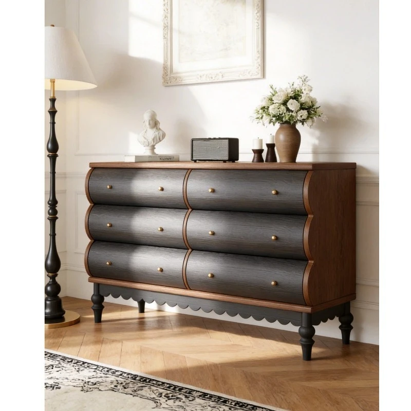 Small apartment living room storage locker American retro medieval TV cabinet
Small apartment living room storage locker American retro medieval TV cabinet