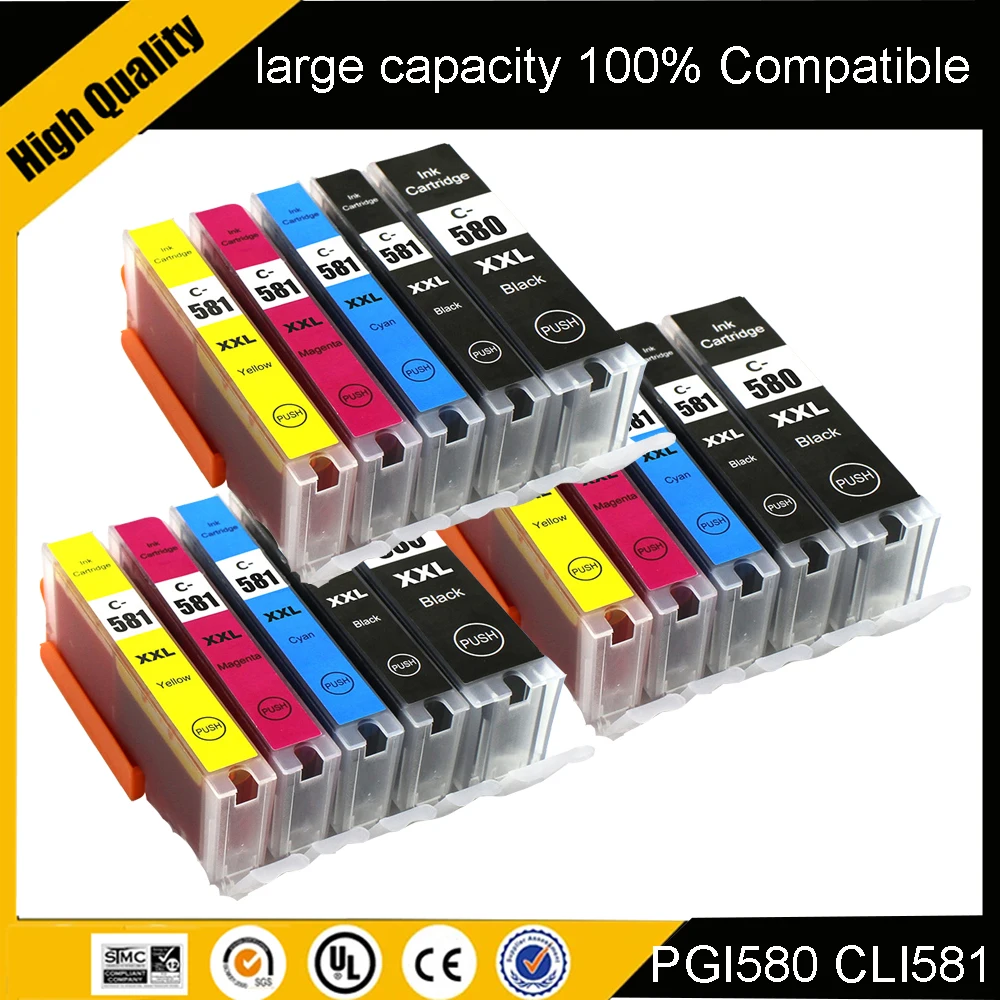 For Canon 580 581 PGI-580 CLI-581 PGI580 580XL ink cartridge For canon PIXMA TS6150 TS6250 TS6350 TS6351 TS705 TS8150 printer
For Canon 580 581 PGI-580 CLI-581 PGI580 580XL ink cartridge For canon PIXMA TS6150 TS6250 TS6350 TS6351 TS705 TS8150 printer