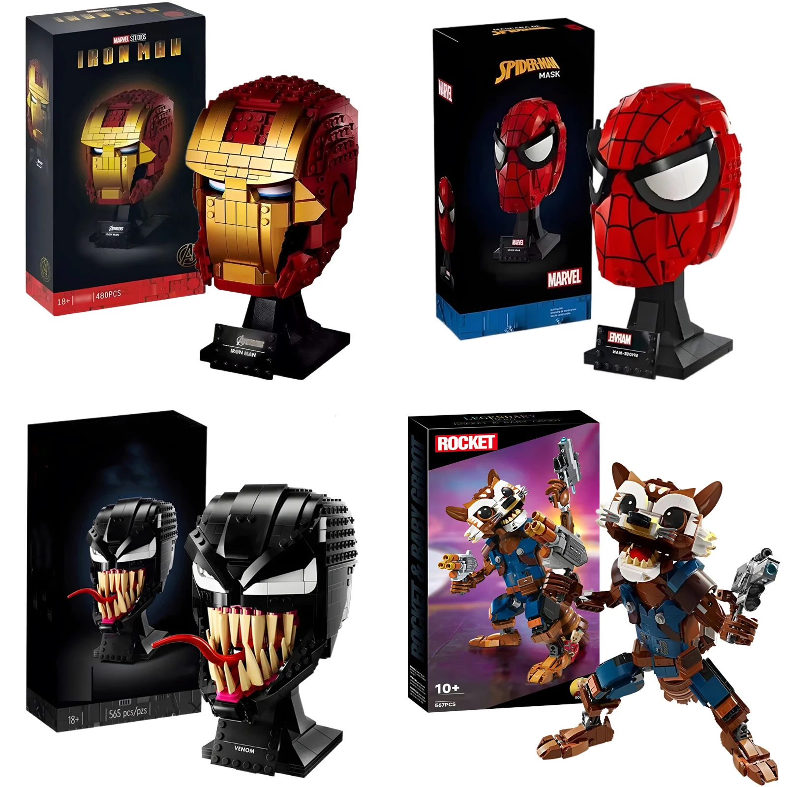 Disney Marvel Legends маска Строительные блоки Железный человек Человек-паук Веном Строительные блоки Блок персонажей из мультфильмов Игрушки подарки
Disney Marvel Legends маска Строительные блоки Железный человек Человек-паук Веном Строительные блоки Блок персонажей из мультфильмов Игрушки подарки