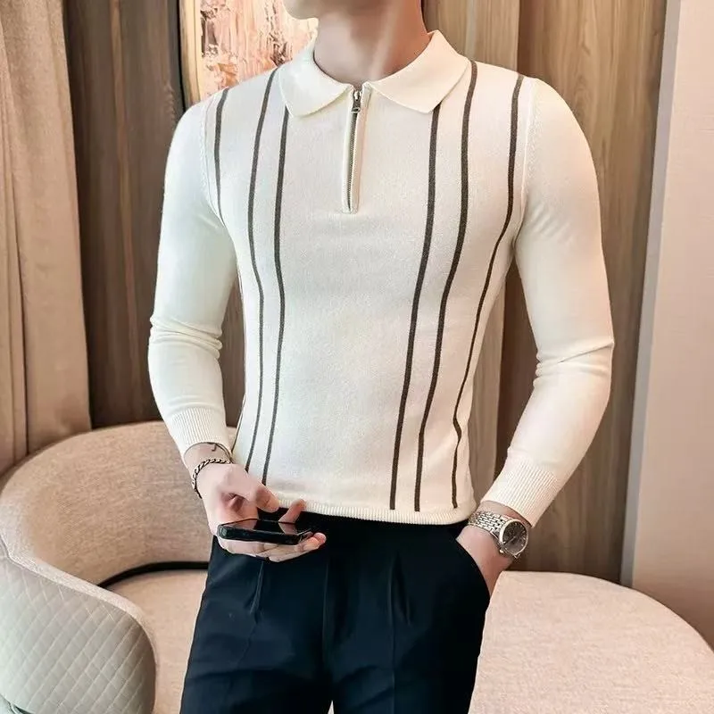 Long Sve Knitted Sweater Men's Autumn Winter f Zipper Turn-down Collar Slim Fit High Quali Yarn Youth Top Casual Sle
Long Sve Knitted Sweater Men's Autumn Winter f Zipper Turn-down Collar Slim Fit High Quali Yarn Youth Top Casual Sle