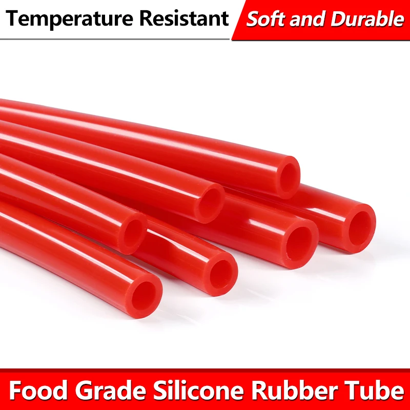 1/3/5M Red Food Grade Silicone Rubber Tube ID 0.5 ~ 32mm Temperature Resistant Flexible Soft Water Pipe Air Silicone Tube
1/3/5M Red Food Grade Silicone Rubber Tube ID 0.5 ~ 32mm Temperature Resistant Flexible Soft Water Pipe Air Silicone Tube
