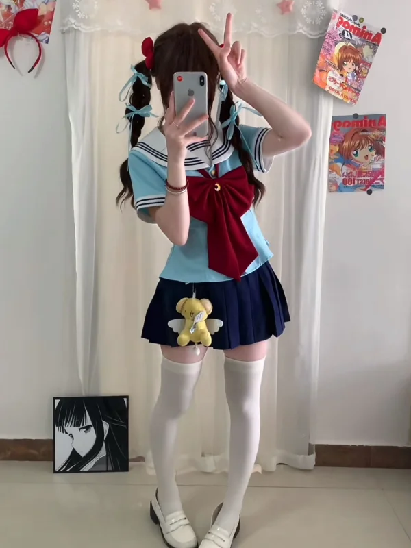 Summer Sweet Girl Cute School Uniform Style JK Uniform Sailor Suit Navy Collar Shirt Pleated Skirt Two Piece Set Women
Summer Sweet Girl Cute School Uniform Style JK Uniform Sailor Suit Navy Collar Shirt Pleated Skirt Two Piece Set Women