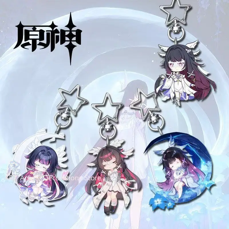 Набор из 4 брелоков Genshin Impact: Колумбина, Гипоселения. Мультяшные акриловые подвески для сумок, милые подарки на день рождения.
Набор из 4 брелоков Genshin Impact: Колумбина, Гипоселения. Мультяшные акриловые подвески для сумок, милые подарки на день рождения.