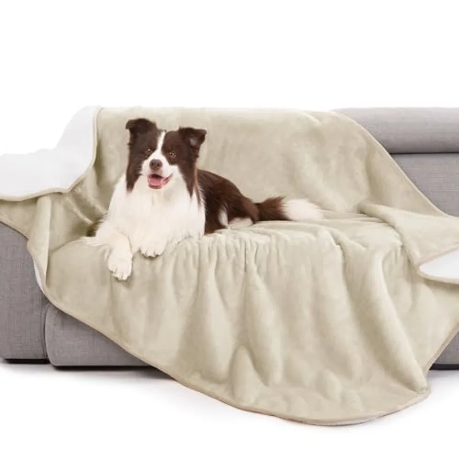 Waterproof Bed Blanket Reversible Sherpa Fleece Throw Blanket for Dog Puppy Cat Furniture Cover Protects Bed Couch Sofa from Li
Waterproof Bed Blanket Reversible Sherpa Fleece Throw Blanket for Dog Puppy Cat Furniture Cover Protects Bed Couch Sofa from Li