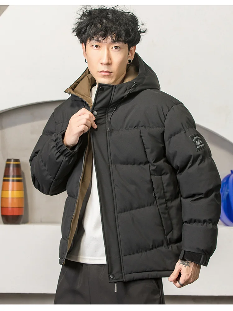 Мужская зимняя утепленная хлопковая куртка-пуховик с капюшоном, ветрозащитная, модная, городская, стильная, с длинными рукавами, на молнии
Мужская зимняя утепленная хлопковая куртка-пуховик с капюшоном, ветрозащитная, модная, городская, стильная, с длинными рукавами, на молнии