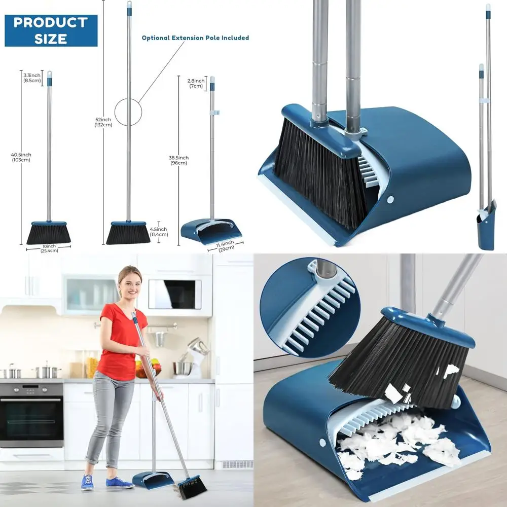 Комбинированный телескопический совок и метла с 52-гольней для уборки нескольких поверхностей дома, офиса и многого другого
Комбинированный телескопический совок и метла с 52-гольней для уборки нескольких поверхностей дома, офиса и многого другого