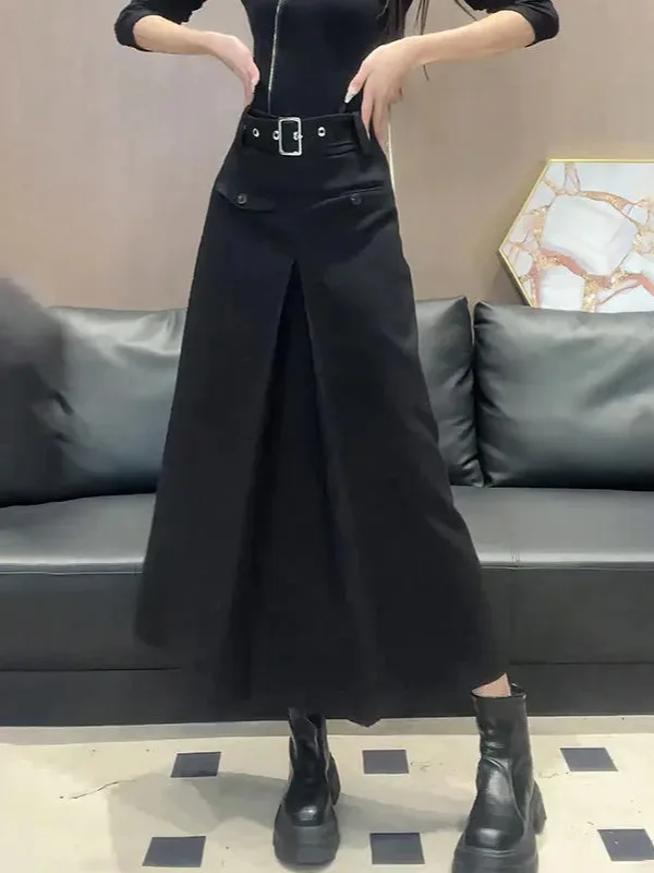 Новая дизайнерская женская юбка миди с высокой талией, плиссированная, элегантная, однотонная, черная, облегающая.
Новая дизайнерская женская юбка миди с высокой талией, плиссированная, элегантная, однотонная, черная, облегающая.