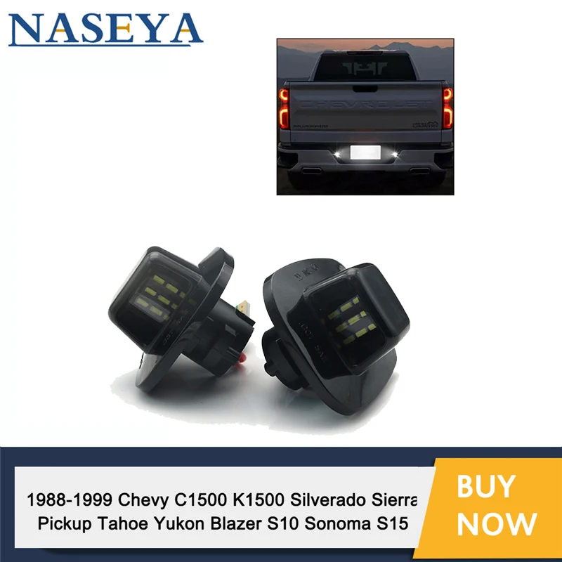 2Pcs LED License Plate Light Lamp For Chevrolet C1500 K1500 Silverado Sierra Pickup Tahoe Yukon Blazer S10 Sonoma S15 1988-1999
2Pcs LED License Plate Light Lamp For Chevrolet C1500 K1500 Silverado Sierra Pickup Tahoe Yukon Blazer S10 Sonoma S15 1988-1999
