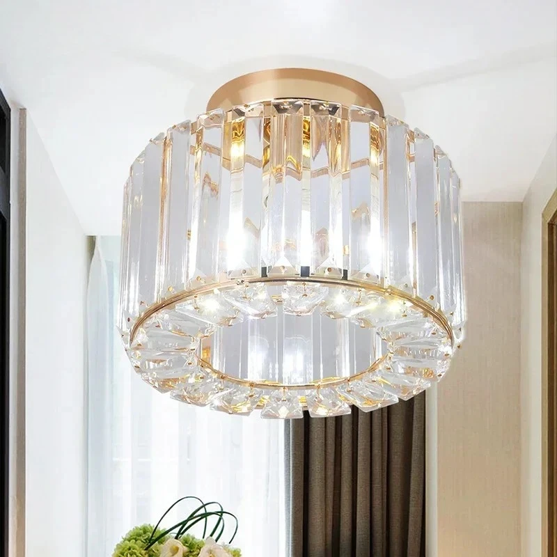 Modern Crystal Ceiling Light Flush Mount Ceiling Chandeliers Lamp LED Bedroom Corridor Entrance Lighting Fixtures E27 Gold Black
Modern Crystal Ceiling Light Flush Mount Ceiling Chandeliers Lamp LED Bedroom Corridor Entrance Lighting Fixtures E27 Gold Black